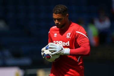 Zack Steffen #1 of Middlesbrough during the warm up 