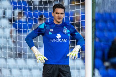 Lee Nicholls #21 of Huddersfield Town during the pre match warm up 