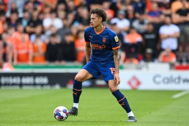 Rhys Williams #15 of Blackpool in action during the game