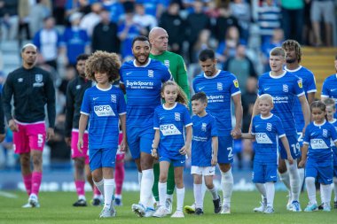 Troy Deeney #8 of Birmingham City  leads his team out for tonights game 