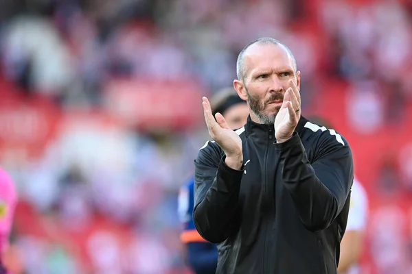 Michael Appleton Manager Blackpool Applauds Fans End Game — ストック写真