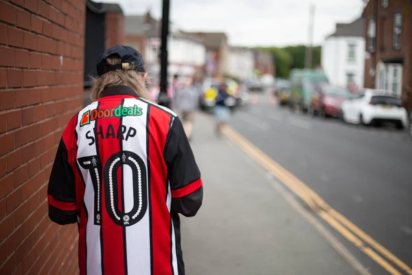 Fan Sheffield United Walks Ground Todays Game — Foto Stock