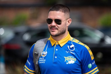 James Bentley #11 of Leeds Rhinos arrives at Headingley Stadium ahead of today's game 