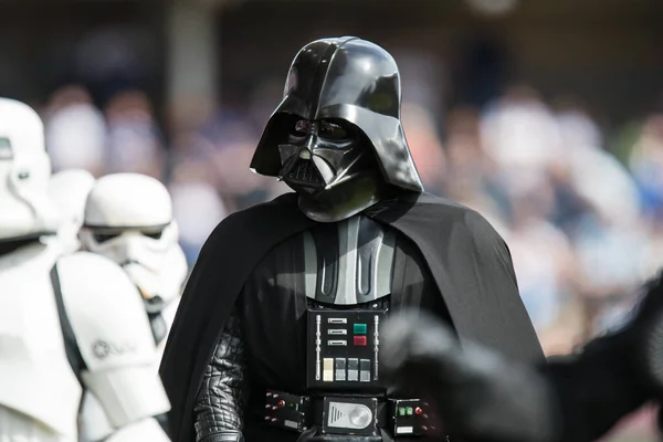 Darth Vader entertaining the Leeds Rhinos supporters ahead of the game 