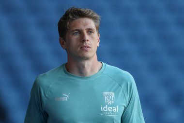 Adam Reach #20 of West Bromwich Albion arrives at the game prior to kick off