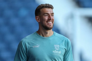 Alex Palmer #24 of West Bromwich Albion arrives at the game prior to kick off