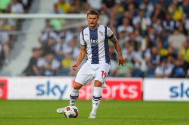 John Swift #19 of West Bromwich Albion with the ball