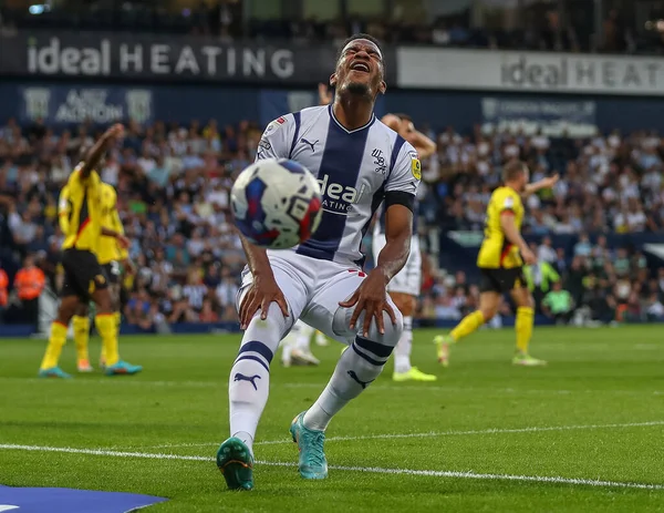 Grady Diangana West Bromwich Albion Looks Dejected Missing Good Chance — Zdjęcie stockowe