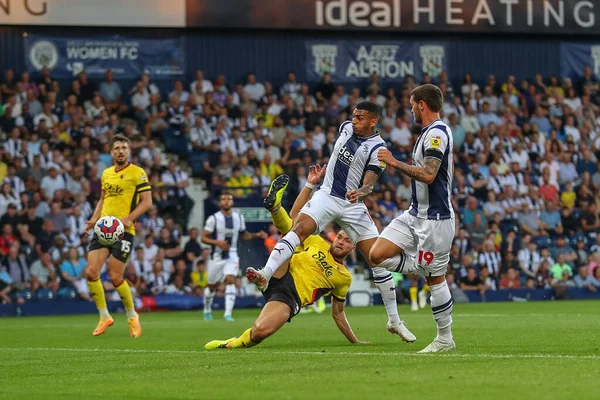 Karlan Grant West Bromwich Albion Has Shot Goal — Stockfoto