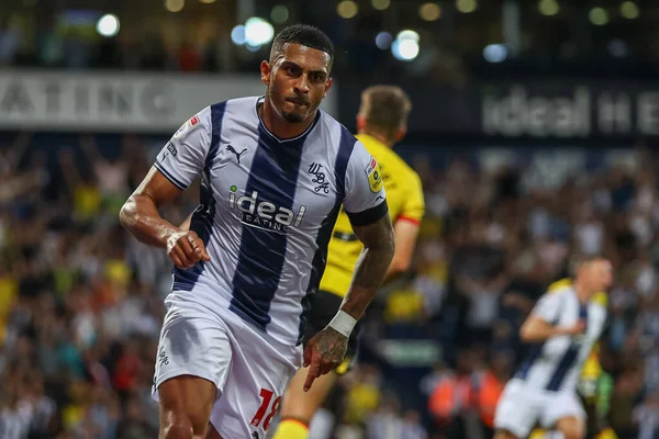 Karlan Grant West Bromwich Albion Celebrates His Goal Make — Stockfoto