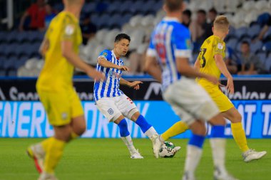 Yuta Nakayama #33 of Huddersfield Town looks for a pass