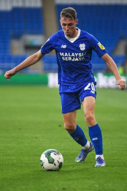 Gavin Whyte #20 of Cardiff City  in action during the game 