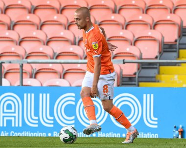 Lewis Fiorini #8 of Blackpool in action during the game