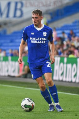 Gavin Whyte #20 of Cardiff City  in action during the game 