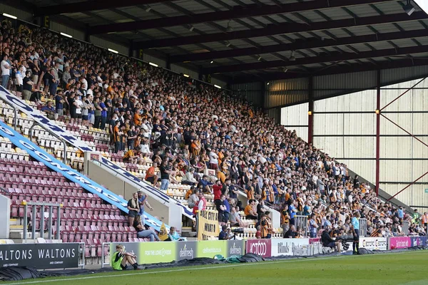 Hull City Brought Large Travelling Support Bradford University Stadium — Fotografia de Stock