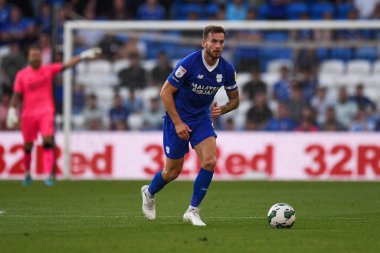 Joe Ralls #8 of Cardiff City  in action during the game 