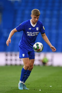 Joel Bagan #3 of Cardiff City  in action during the game 