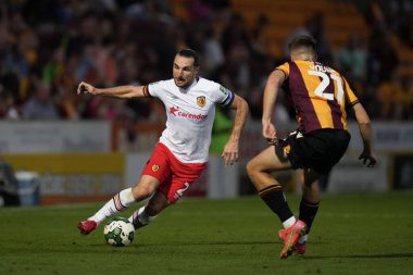 Lewis Coyle #2 of Hull City takes 0on Jake Young #21 of Bradford City  