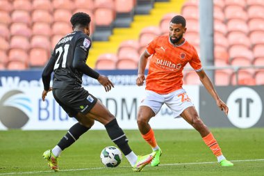 CJ Hamilton #22 of Blackpool in action during the game