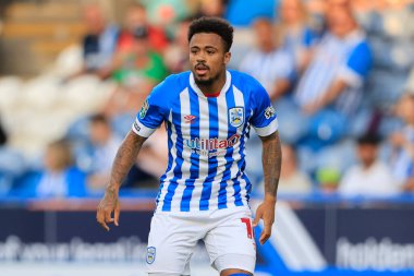 Josh Koroma #10 of Huddersfield Town in action during the game