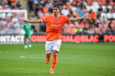 Kenny Dougall #12 of Blackpool during the game