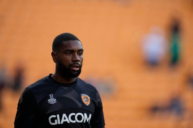 Thimothee Lo-Tutala #32 of Hull City warms up before the game