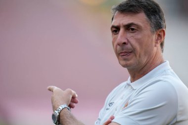 Shota Arveladze manager of Hull City inspects the pitch before the game 