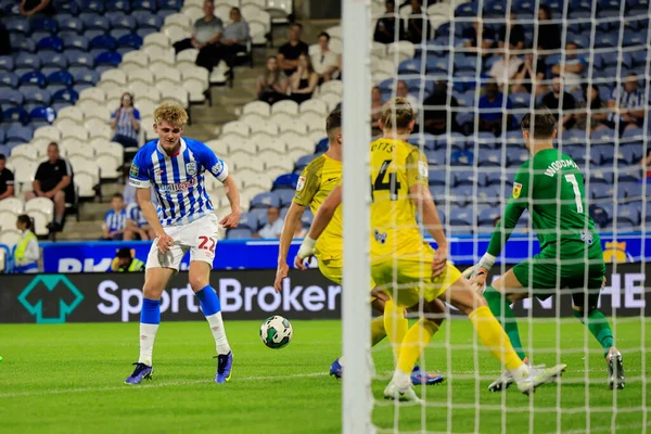 Jack Rudoni Huddersfield Town Has Effort Goal Blocked — Fotografia de Stock