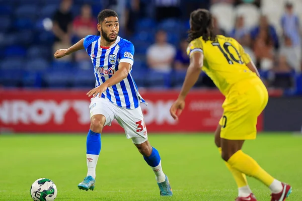 Brodie Spencer Huddersfield Town Confronted Daniel Johnson Preston North End — Fotografia de Stock