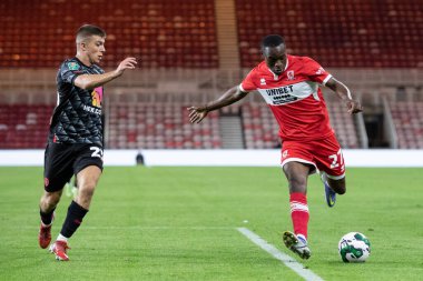 Marc Bola #27 of Middlesbrough on the attack during the second half 