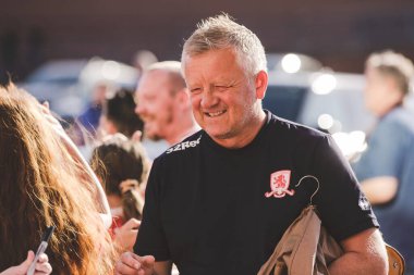 Chris Wilder manager of Middlesbrough arrives at The Riverside Stadium ahead of this evening's game 