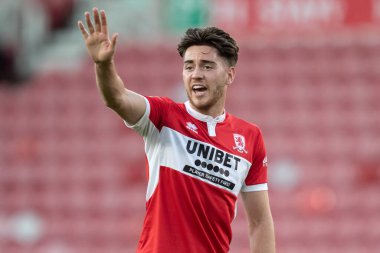 Hayden Hackney #30 of Middlesbrough gestures during the game 