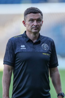 Paul Heckingbottom manager of Sheffield United arrives at the game prior to kick off