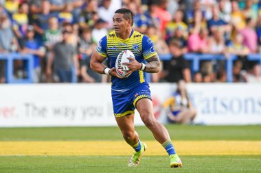 Peter Matautia #3 of Warrington Wolves in action 