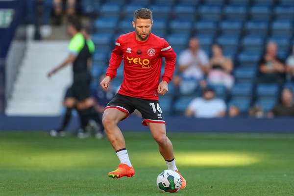 Oliver Norwood Sheffield United Warms Ahead Kick — Foto Stock