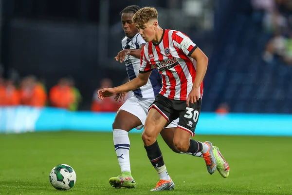 Oliver Arblaster Sheffield United Holds Reyes Cleary West Bromwich Albion — Fotografia de Stock