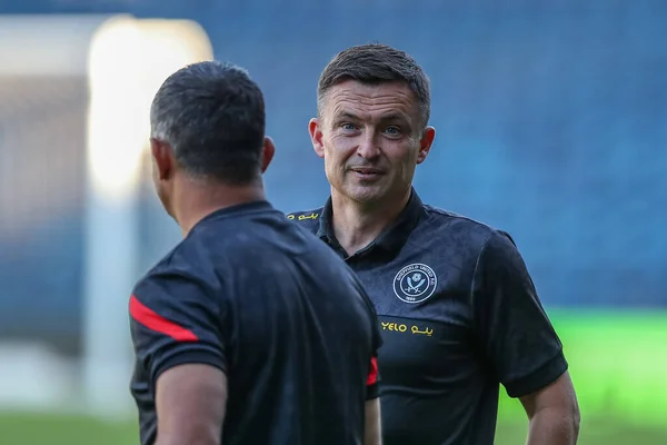 Paul Heckingbottom Manager Sheffield United Arrives Game Prior Kick — Foto Stock