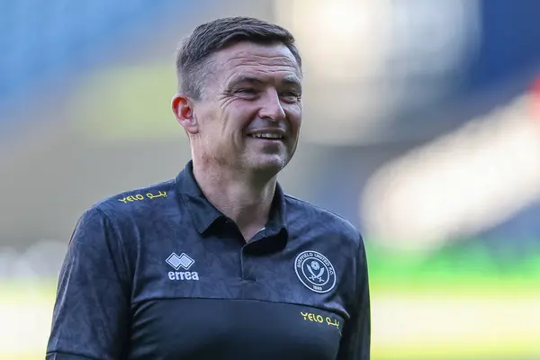 Paul Heckingbottom Manager Sheffield United Arrives Game Prior Kick — 스톡 사진