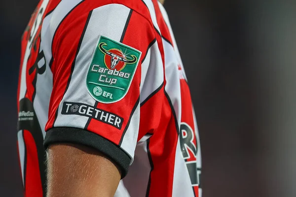 Carabao Cup Branding Sheffield United Shirt —  Fotos de Stock