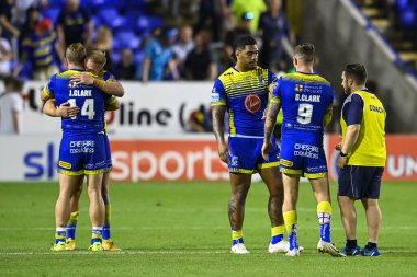 Warrington Wolves players celebrates at the final whistle