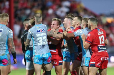 Tempers flare up just before half-time