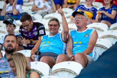 Leeds Rhinos supporters in good spirits ahead of this evenings game 