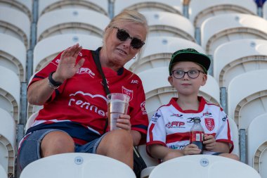 Hull KR supporters in good spirits ahead of this evenings game 