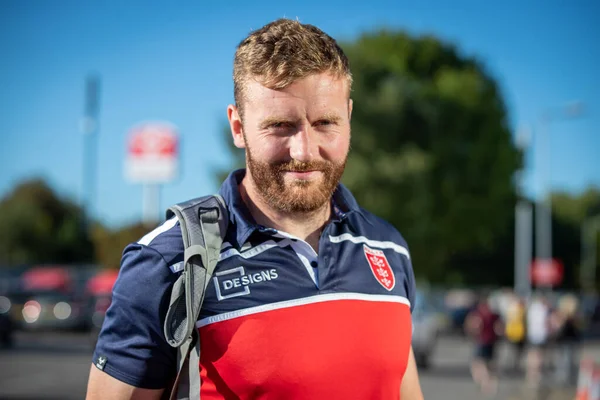 Maher Hull Arrives Sewell Group Craven Park Stadium Ahead Evening — Foto Stock