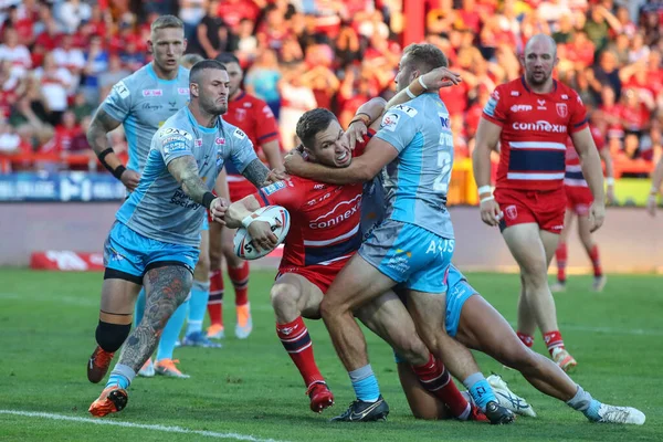 Matt Parcell Hull Reaches Out Score First Try Match — Photo