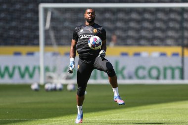 Thimothe Lo-Tutala #32 of Hull City during the pre-game warmup  