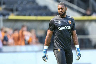 Thimothe Lo-Tutala #32 of Hull City during the pre-game warmup  