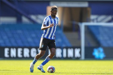 Tyreeq Bakinson #19 of Sheffield Wednesday runs with the ball