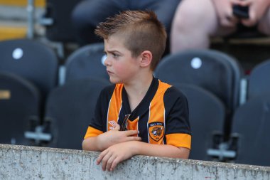 A young Hull City fan inside the MKM Stadium