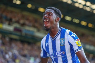 Tyreeq Bakinson #19 of Sheffield Wednesday celebrates his goal to make it 1-0